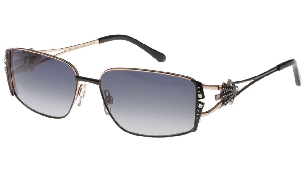 Diva 4191 Progressive Prescription Sunglasses, Black/Gold Frame, DI41912PR