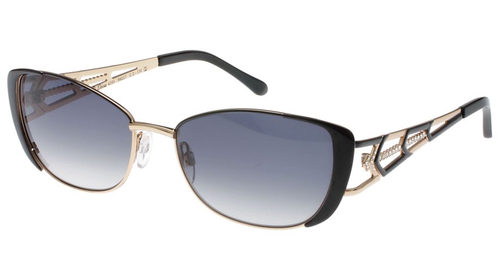 Diva 4193 Single Vision Prescription Sunglasses, Black/Gold Frame, DI41932SV
