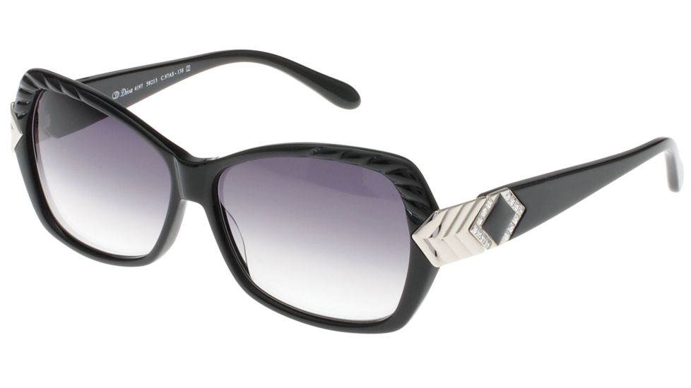Diva 4197 Bifocal Prescription Sunglasses, Black/Leopard Frame, DI419797ASBI