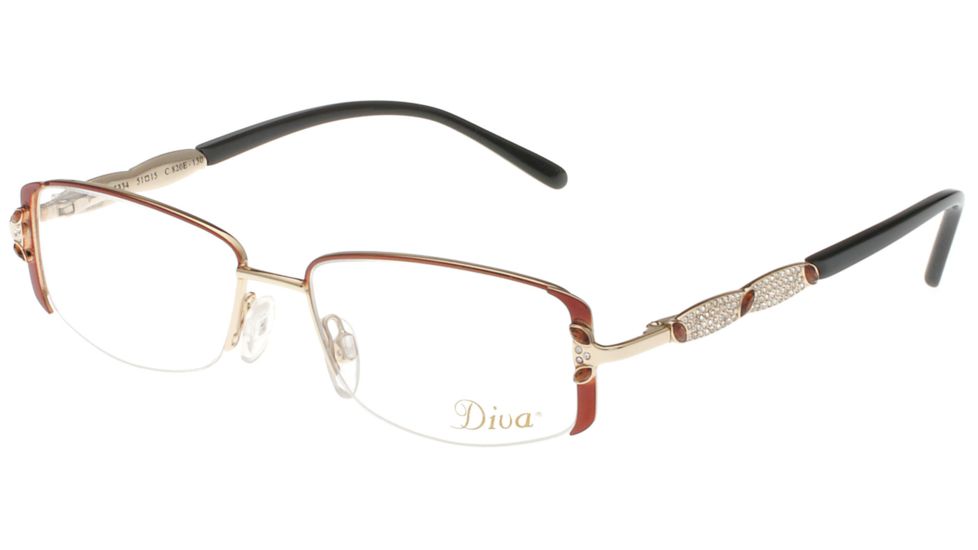 Diva 5334 Progressive Prescription Eyeglasses, Brown Frame, DI5334820PR