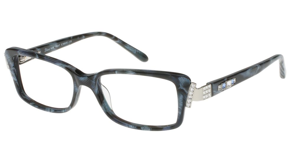 Diva 5456 Bifocal Prescription Eyeglasses, Grey/Blue/Foral Frame, DI5456DE0BI