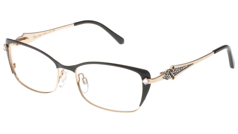 Diva 5464 Progressive Prescription Eyeglasses, Black/Gold Frame, DI54642PR