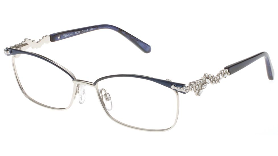 Diva 5467 Progressive Prescription Eyeglasses, Navy/Black Frame, DI5467878EPR