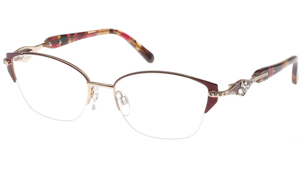 Diva 5471 Progressive Prescription Eyeglasses, Wine/Mottled Gold Frame, DI54715CLPR