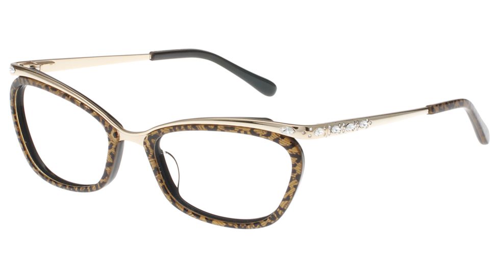 Diva 5472 Single Vision Prescription Eyeglasses, Cheetah/Gold Frame, DI5472854ASV