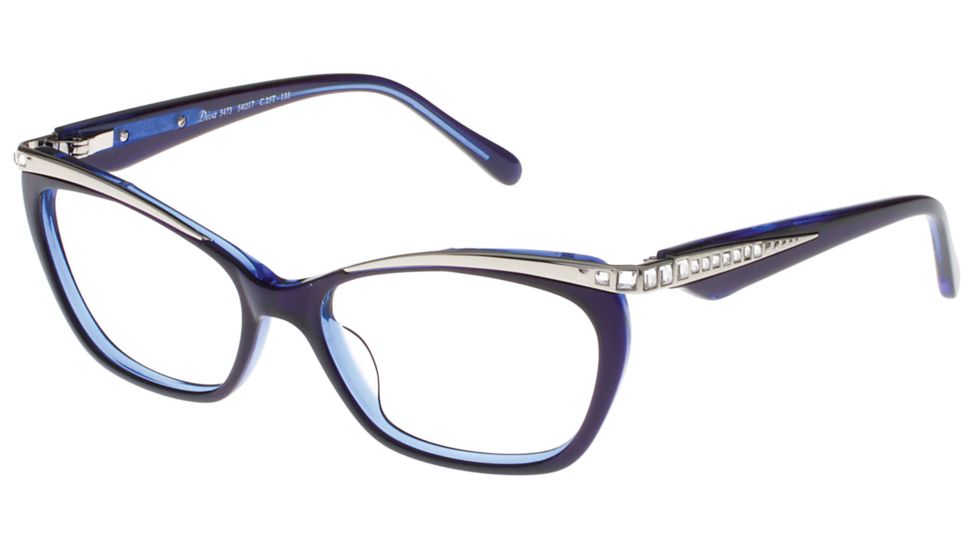 Diva 5473 Progressive Prescription Eyeglasses, Blue/Silver Frame, DI547325TPR