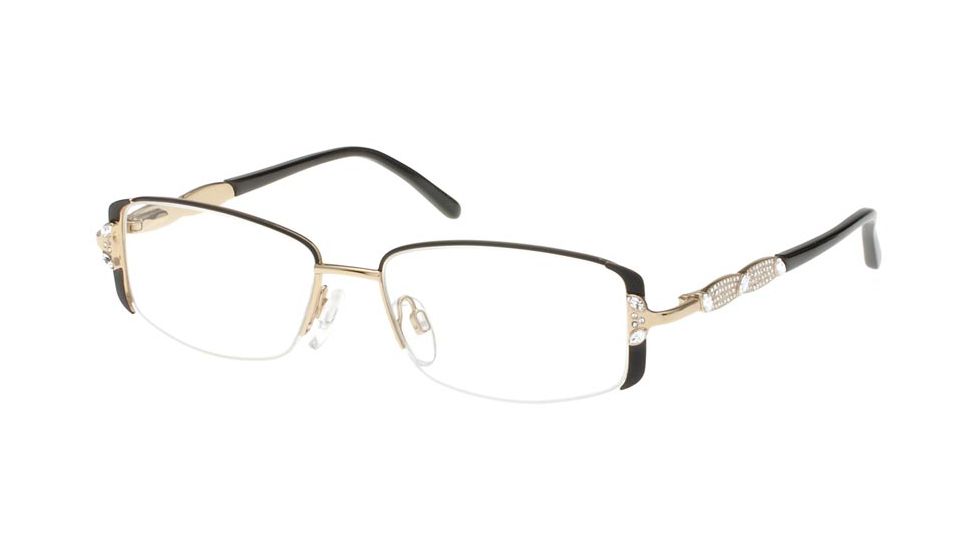 Diva 5334 Progressive Prescription Eyeglasses, Black/Gold Frame, DI53342EPR