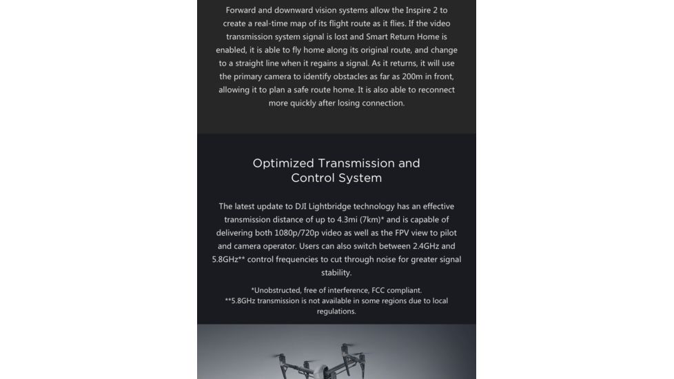 DJI Innovations Inspire 2 Drone w/ 6K/5.2K Camera 1080 P, 7 KM Range, CP.BX.000166