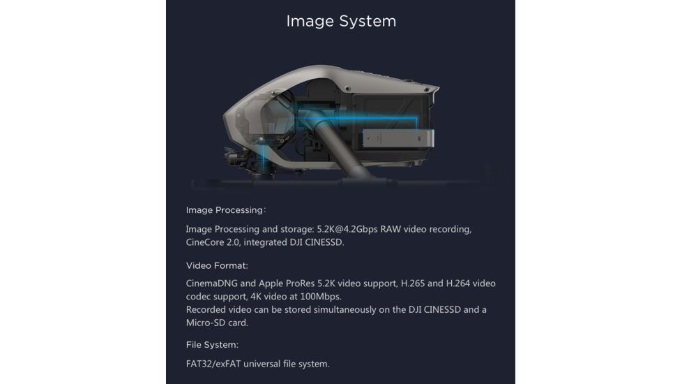 DJI Innovations Inspire 2 Drone w/ 6K/5.2K Camera 1080 P, 7 KM Range, CP.BX.000166