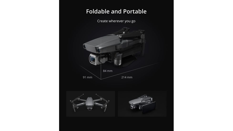 DJI Innovations Mavic 2 Pro Drone w/ Hasselblad L1D-20c Camera and 20 MP 1in CMOS Sensor, Adjustable Aperture f/2.8 - f/11, 10-bit Dlog-M, 10-bit HDR Video, CP.MA.00000019.01