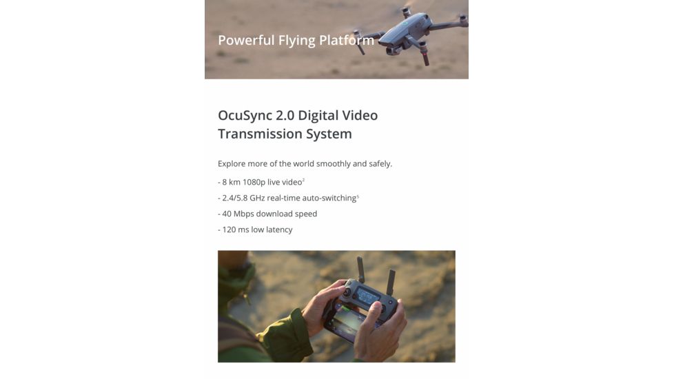 DJI Innovations Mavic 2 Pro Drone w/ Hasselblad L1D-20c Camera and 20 MP 1in CMOS Sensor, Adjustable Aperture f/2.8 - f/11, 10-bit Dlog-M, 10-bit HDR Video, CP.MA.00000019.01