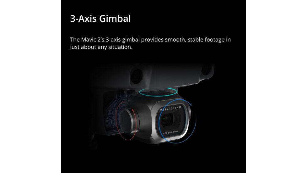 DJI Innovations Mavic 2 Pro Drone w/ Hasselblad L1D-20c Camera and 20 MP 1in CMOS Sensor, Adjustable Aperture f/2.8 - f/11, 10-bit Dlog-M, 10-bit HDR Video, CP.MA.00000019.01