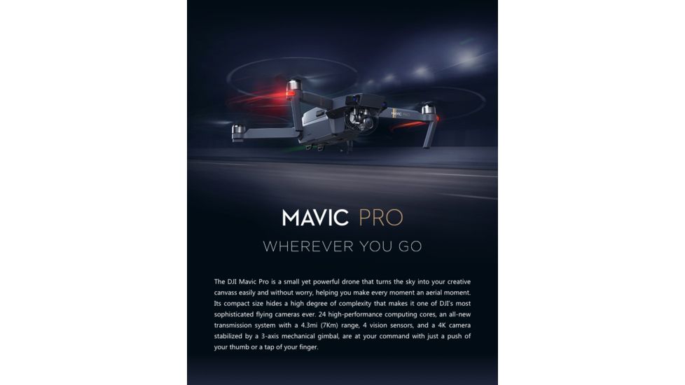 DJI Innovations Mavic Pro Drone, CP.PT.000500