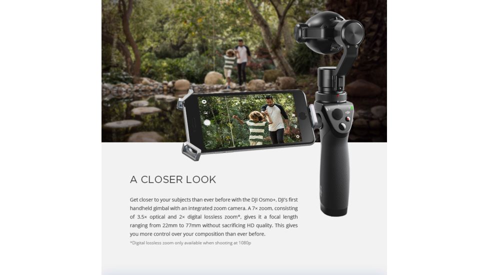 DJI Innovations Osmo Plus Handheld Gimbal and Camera, CP.ZM.000425