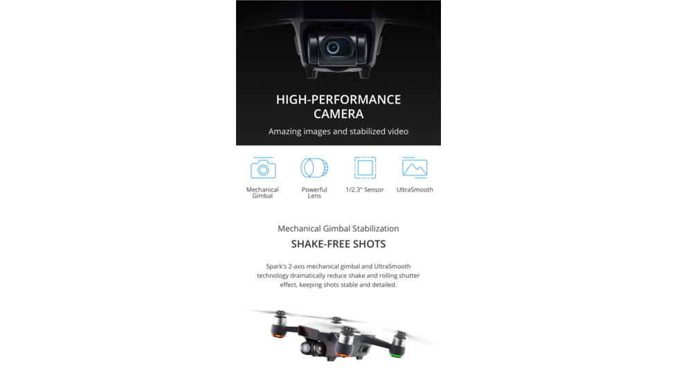 DJI Innovations Spark Fly More Combo w/ Mechanical 2-Axis Gimbal, 1/2.3in Sensor, FlightAutonomy, Flight Protection, Lava Red, CP.PT.000901