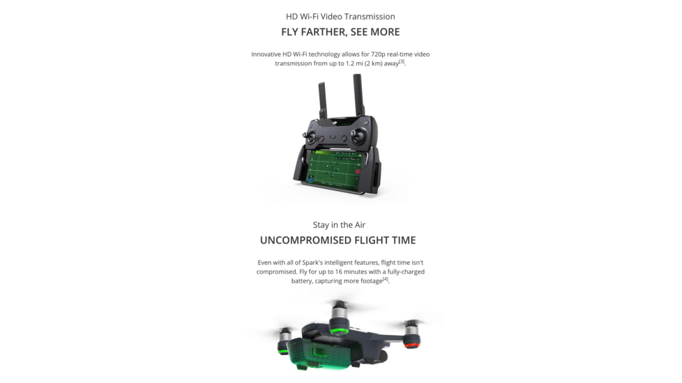 DJI Innovations Spark Fly More Combo w/ Mechanical 2-Axis Gimbal, 1/2.3in Sensor, FlightAutonomy, Flight Protection, Lava Red, CP.PT.000901