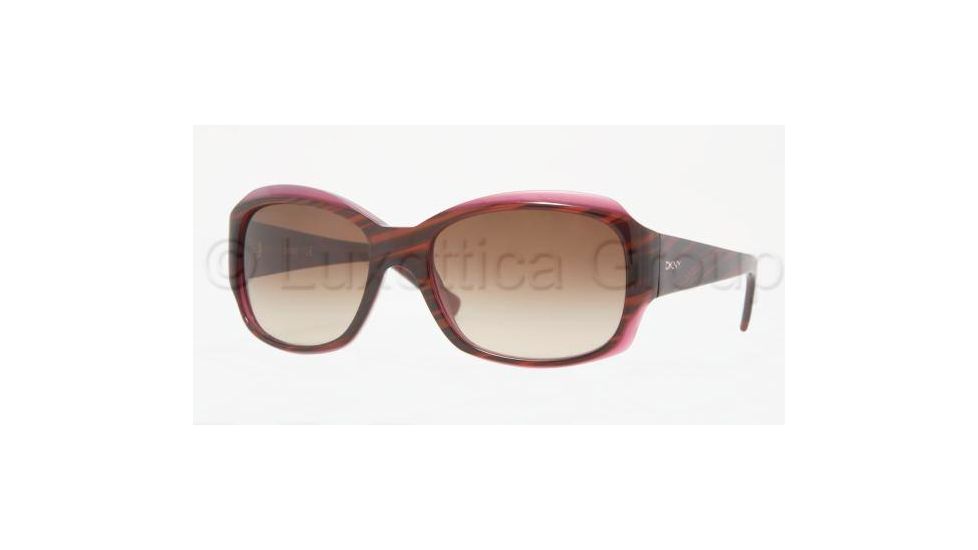DKNY DY4048 Progressive Prescription Sunglasses DY4048-342413-5517 - Lens Diameter: 55 mm, Frame Color: Striped Brown / Violet