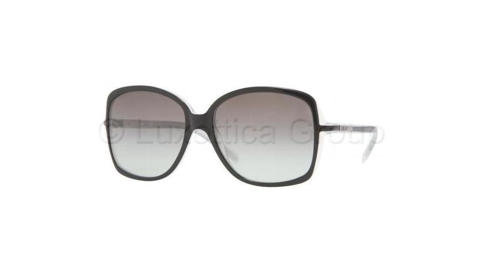 DKNY DY4058 Single Vision Prescription Sunglasses DY4058-336011-5616 - Lens Diameter: 56 mm, Frame Color: Black Ice