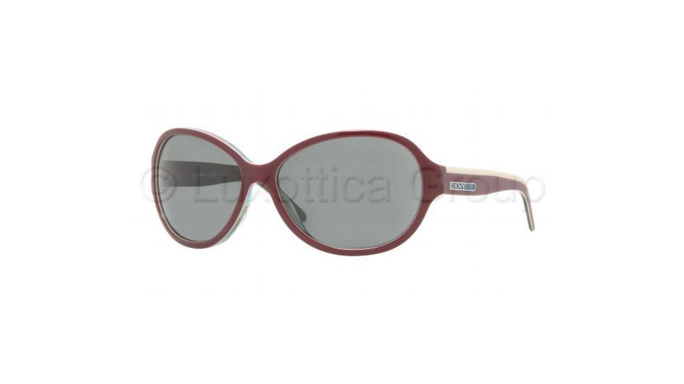 DKNY DY 4060 Sunglasses Styles Violet/White/Striped Blue Frame / Gray Lenses, 340387-6015, DKNY DY 4060 Sunglasses Styles Violet/White/Striped Blue Frame / Gray Lenses