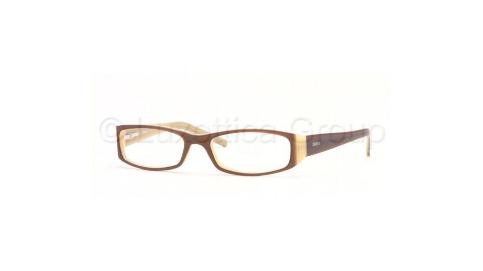 DKNY Eyeglasses DY4516 with No-Line Progressive Rx Prescription Lenses, Select Frame Color / Lens Diameter Brown Top On Beige Frame / 49 mm Prescription Lenses