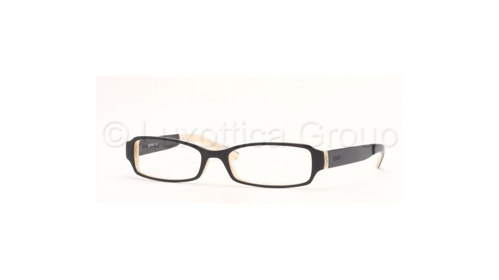 DKNY Eyeglasses DY4531 with No-Line Progressive Rx Prescription Lenses, Select Frame Color / Lens Diameter Black/Light Horn Frame / 50 mm Prescription Lenses