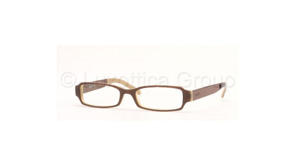 DKNY Eyeglasses DY4531 with No-Line Progressive Rx Prescription Lenses, Select Frame Color / Lens Diameter Brown Top On Beige Frame / 50 mm Prescription Lenses