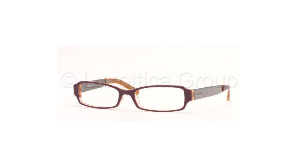 DKNY Eyeglasses DY4531 with No-Line Progressive Rx Prescription Lenses, Select Frame Color / Lens Diameter Purple/Orange/Transparent Frame / 50 mm Prescription Lenses
