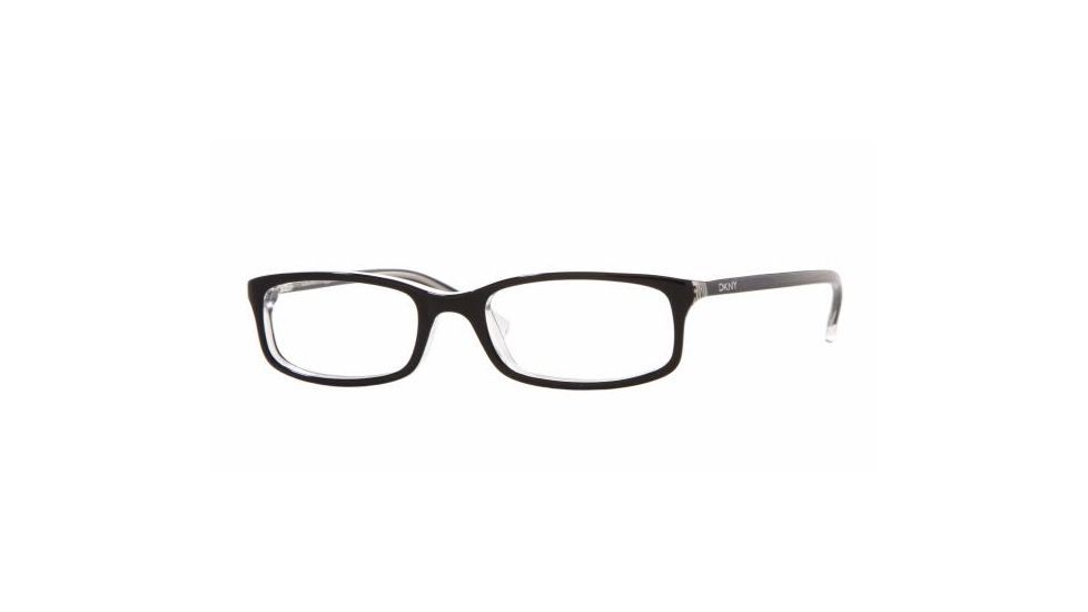 DKNY DY 4557 Eyeglasses Styles - Black Top On Trasparen Frame w/Non-Rx 51 mm Diameter Lenses, 3131-5117
