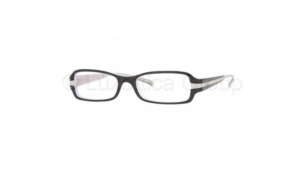 DKNY DY 4583 Eyeglasses Styles - Black-White-Ice Frame w/Non-Rx 49 mm Diameter Lenses, 3364-4916