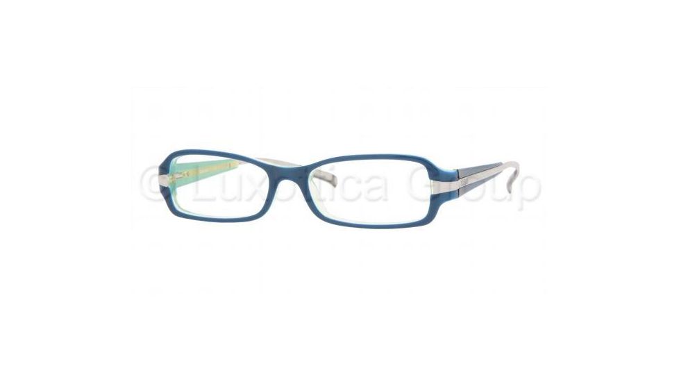 DKNY DY 4583 Eyeglasses Styles Blue-Azure-Green Transparent Frame w/Non-Rx 51 mm Diameter Lenses, 3367-5116