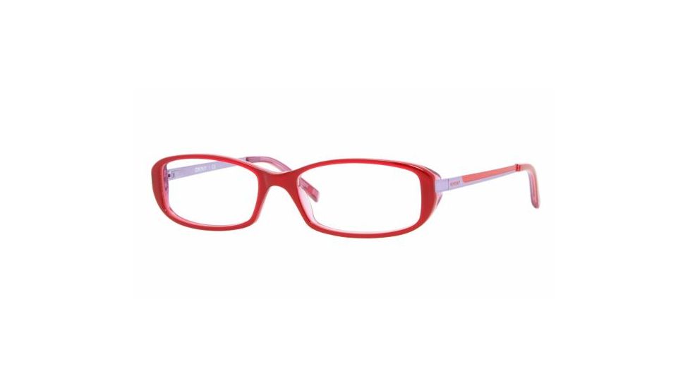 DKNY DY4598 SV Prescription Eyeglasses - Top Red Pink/Lilac Demo Lens Frame / 50 mm Prescription Lenses, 3460-5016
