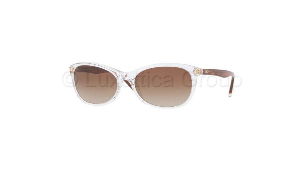 DKNY DY4083 Sunglasses 300213-5617 - Transparent Brown Frame, Brown Gradient Lenses