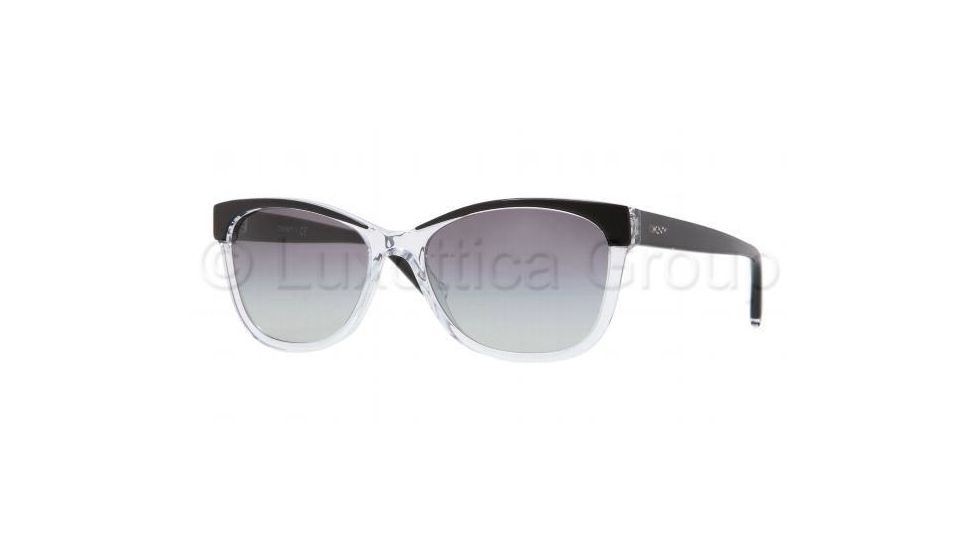 DKNY DY4086 Single Vision Prescription Sunglasses DY4086-313111-5617 - Lens Diameter 56 mm, Frame Color Black Transparent