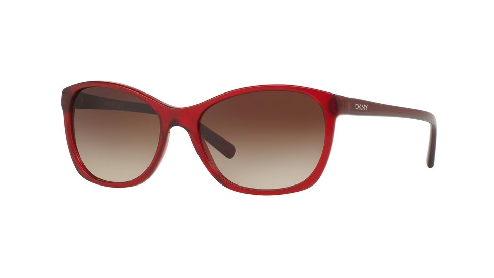 DKNY DY4093 Single Vision Prescription Sunglasses DY4093-370313-56 - Lens Diameter 56 mm, Frame Color Burgundy