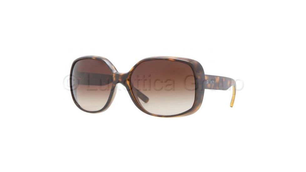 DKNY DY4101 Sunglasses 301613-6215 - Dark Havana Frame, Brown Gradient Lenses
