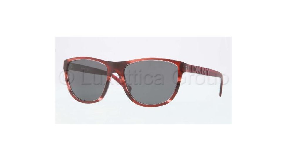 DKNY DY4103 Single Vision Prescription Sunglasses DY4103-358187-5618 - Lens Diameter 56 mm, Frame Color Spotted Bordeaux
