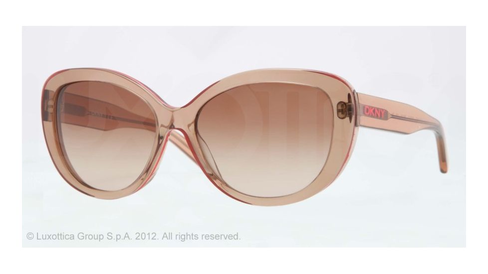 DKNY DY4107 Progressive Prescription Sunglasses DY4107-360513-56 - Lens Diameter 56 mm, Lens Diameter 56 mm, Frame Color Peach