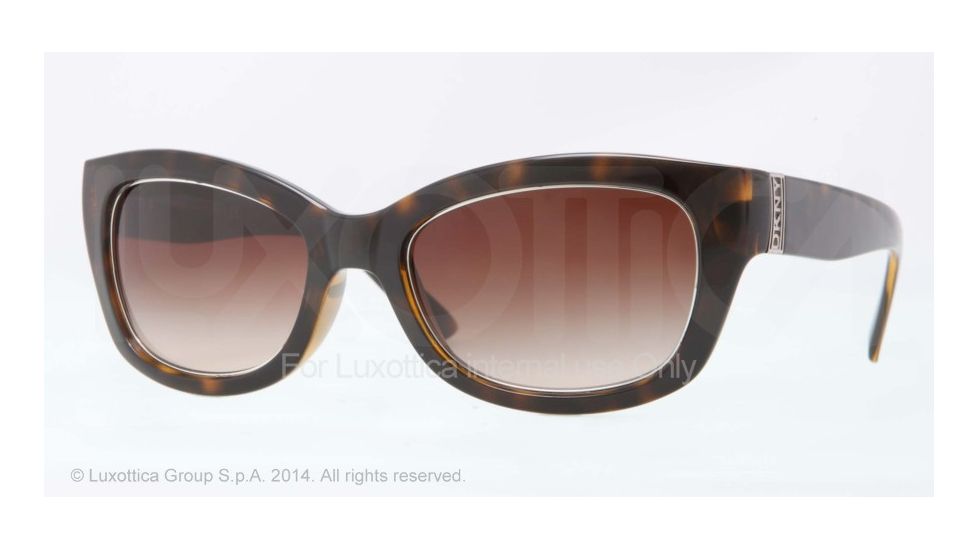 DKNY DY4110 Sunglasses 301613-54 - Dark Tortoise Frame, Brown Gradient Lenses