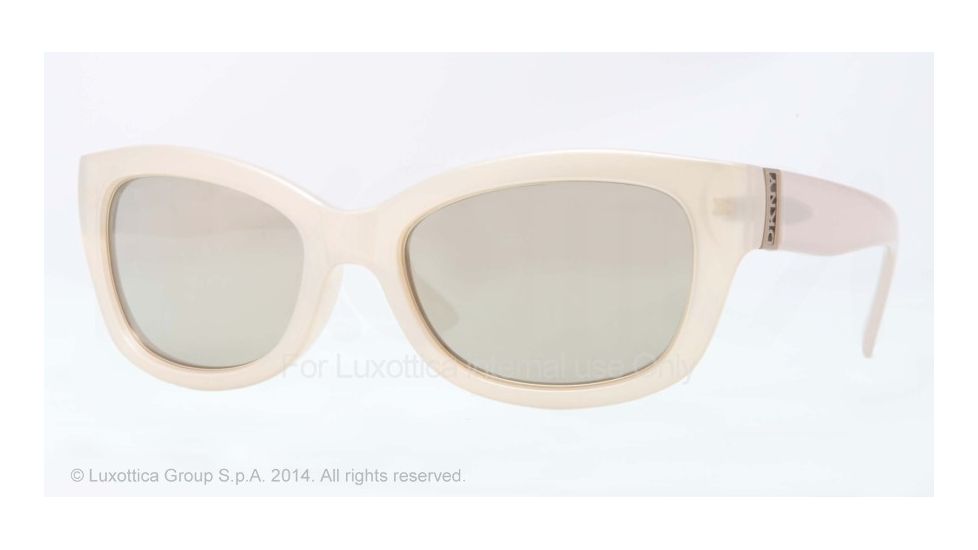 DKNY DY4110 Sunglasses 36325A-54 - Mettalized Beige Frame, Light Brown Mirror Gold Lenses