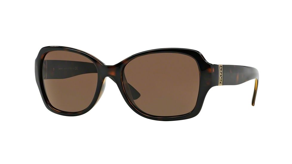 DKNY DY4111 Sunglasses 301673-57 - Dark Tortoise Frame, Brown Lenses