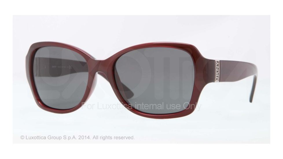 DKNY DY4111 Sunglasses 362987-57 - Violet Bordeaux Frame, Grey Lenses