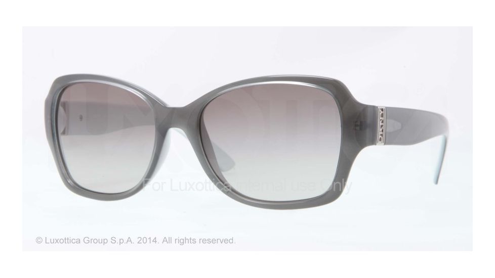DKNY DY4111 Sunglasses 363011-57 - Gray/white Frame, Gray Gradient Lenses