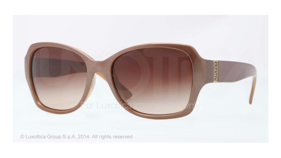 DKNY DY4111 Sunglasses 363113-57 - Metallized Brown Frame, Brown Gradient Lenses