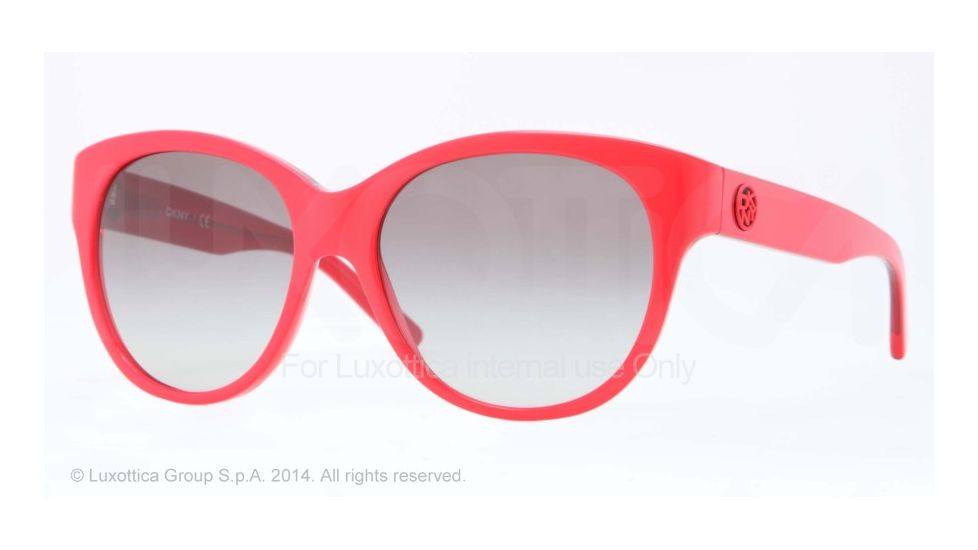 DKNY DY4113 Sunglasses 363411-57 - Top Red On Transp Red Frame, Gray Gradient Lenses