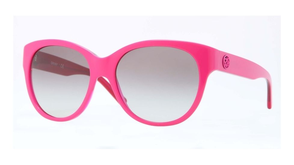 DKNY DY4113 Sunglasses 363511-57 - Top Fuxia On Transp Fuxia Frame, Gray Gradient Lenses