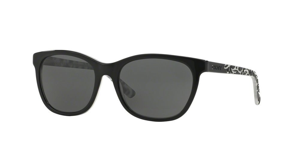 DKNY DY4115 Progressive Prescription Sunglasses DY4115-358287-56 - Lens Diameter 56 mm, Frame Color Top Black On Grey