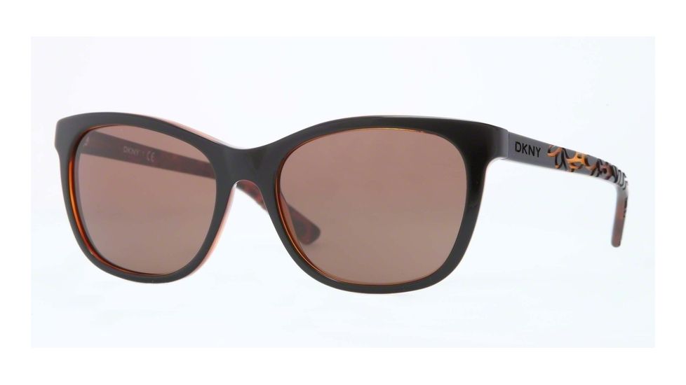 DKNY DY4115 Progressive Prescription Sunglasses DY4115-363973-56 - Lens Diameter 56 mm, Frame Color Top Black On Tr Havana