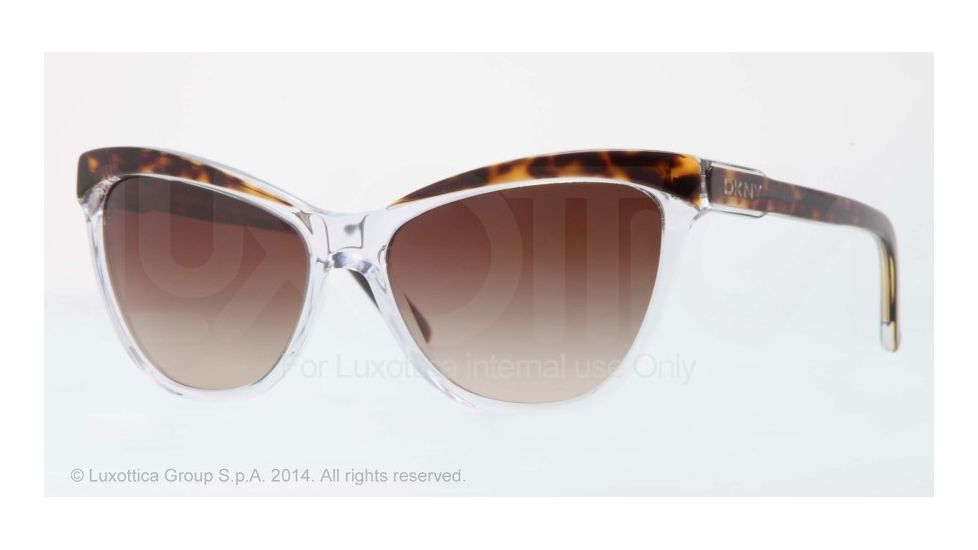 DKNY DY4116 Sunglasses 353313-56 - Tortoise Transparent Frame, Brown Gradient Lenses