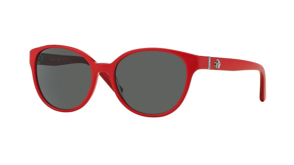 DKNY DY4117M Progressive Prescription Sunglasses DY4117M-363487-55 - Lens Diameter 55 mm, Frame Color Top Red On Transp Red