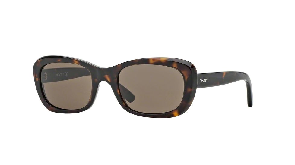 DKNY DY4118 Sunglasses 301673-51 - Dark Tortoise Frame, Brown Lenses